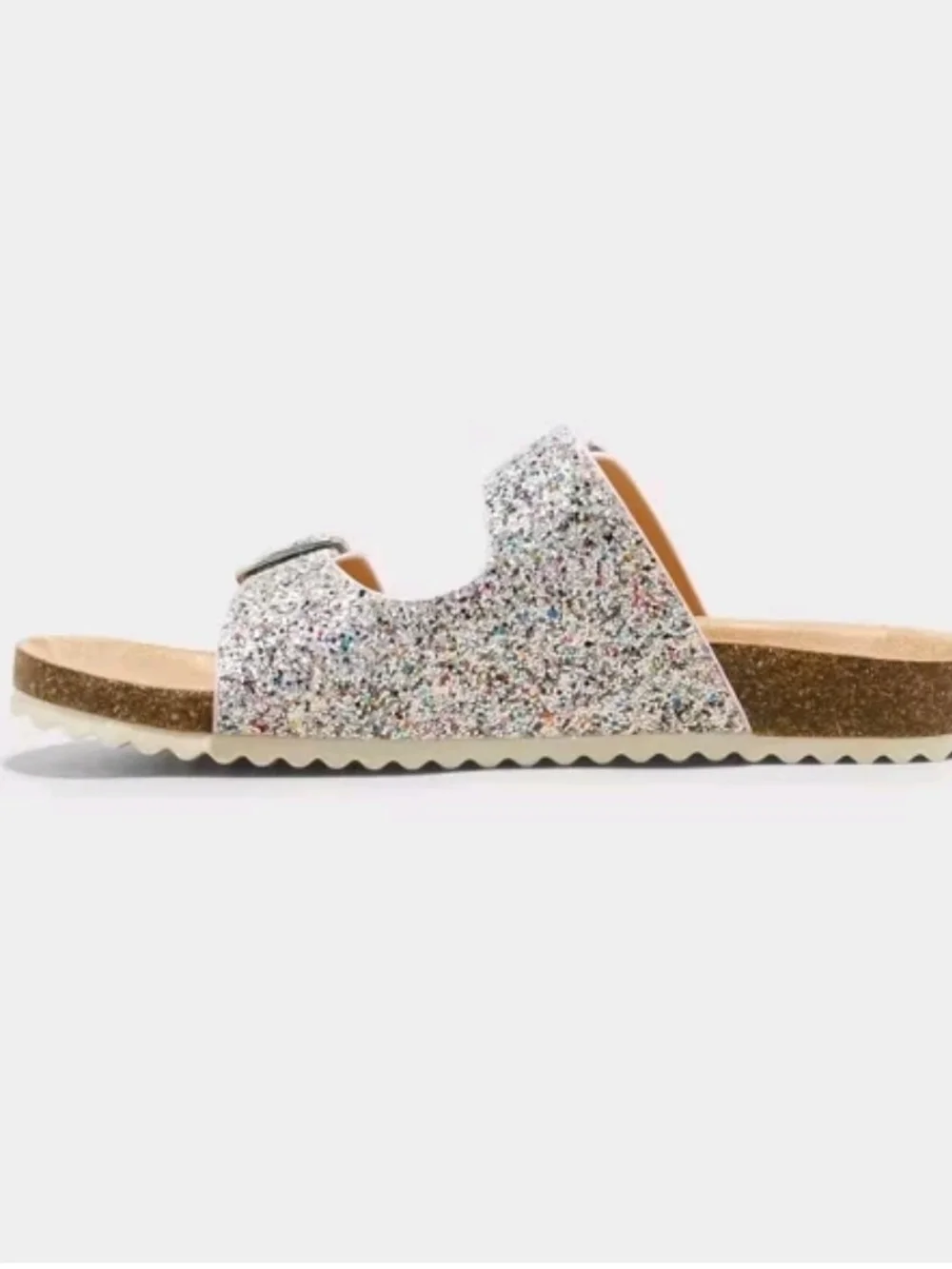Kids' Drew Footbed Sandals Silver - Cat & Jack - Size 2